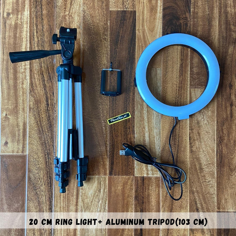20 CM RING LIGHT WITH TRIPODS COMBO (SAVE BIG)