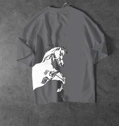 Horse Printed Drop Shoulder