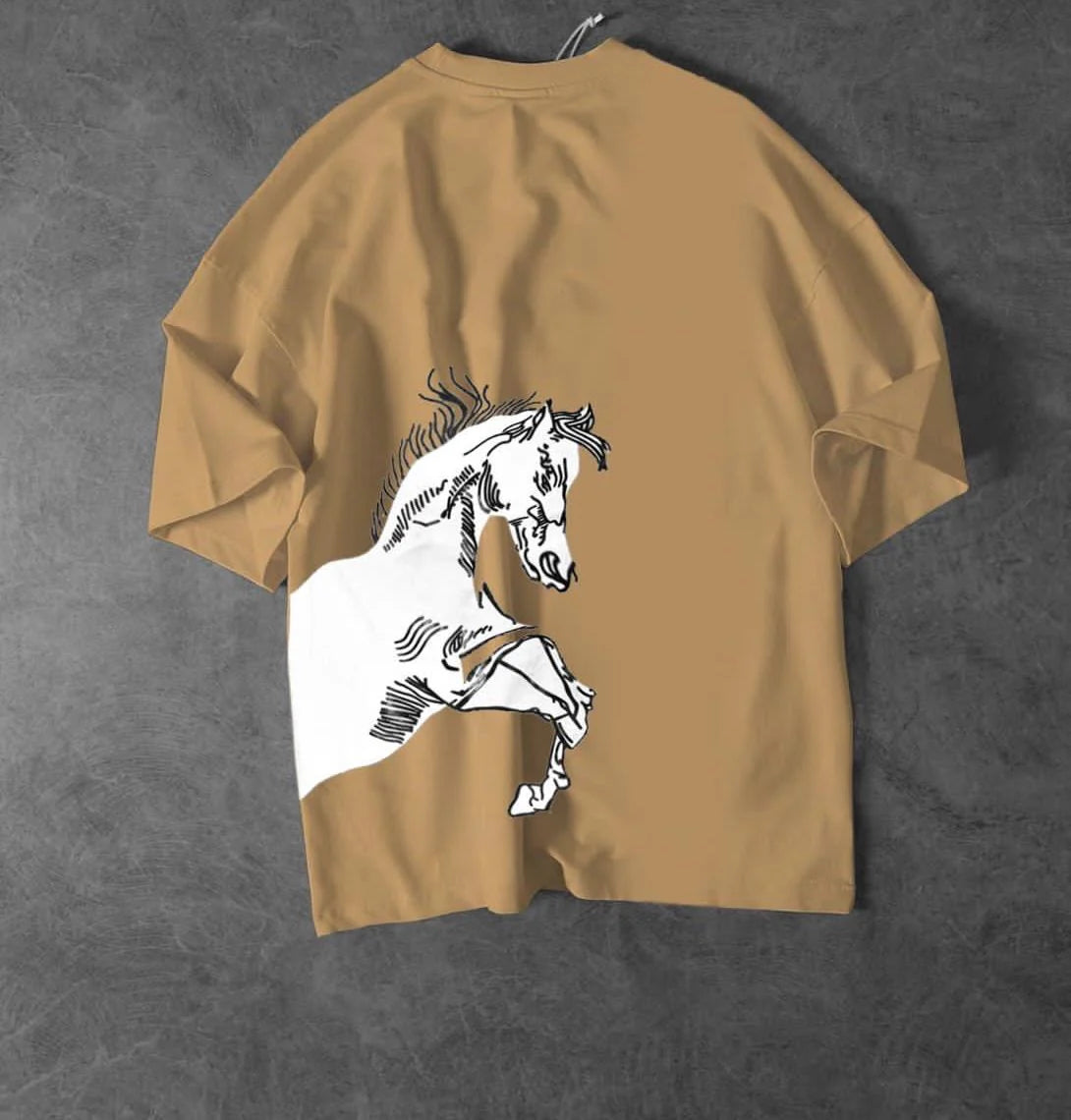 Horse Printed Drop Shoulder