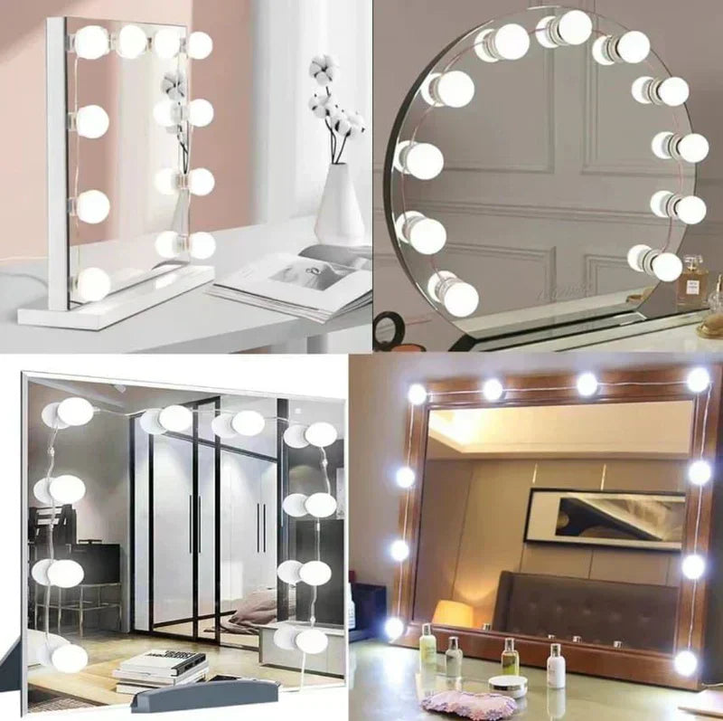 LED LIGHT PASTE MIRROR MAKEUP LIGHT BULBS, MAKEUP MIRROR VANITY LED 5V 2A LIGHT BULBS, LED LAMP USB COSMETIC LIGHTED TABLE