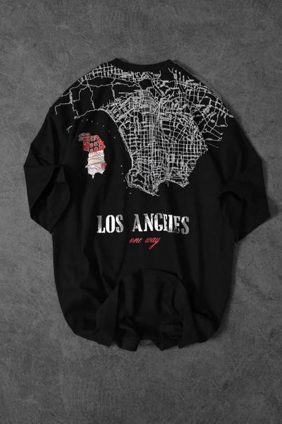 Los Angeles Front Back Printed Dropshoulder