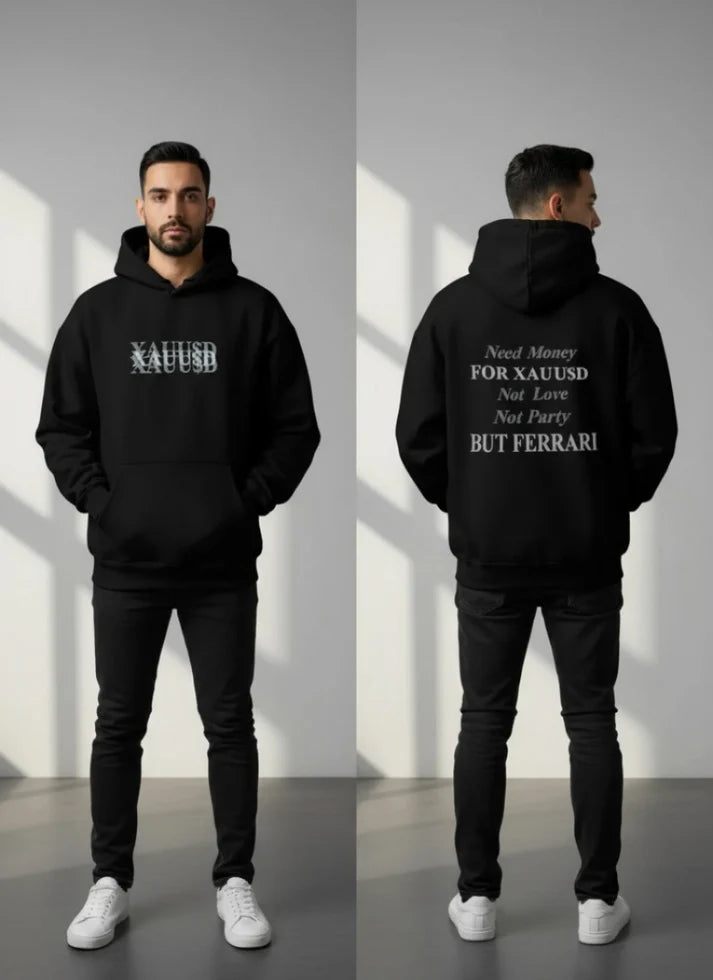 MEN’S XAU-USD FRONT & BACK PRINTED HOODIE