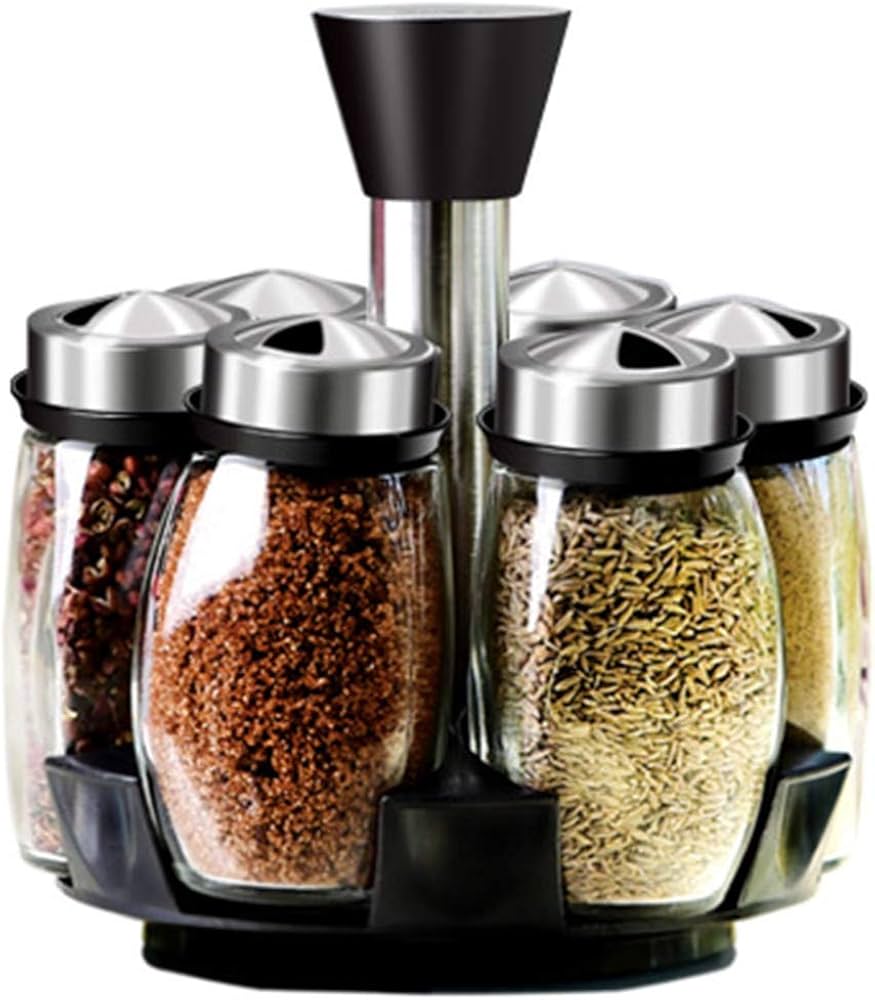 Rotating 6 Bottles Spice Rack