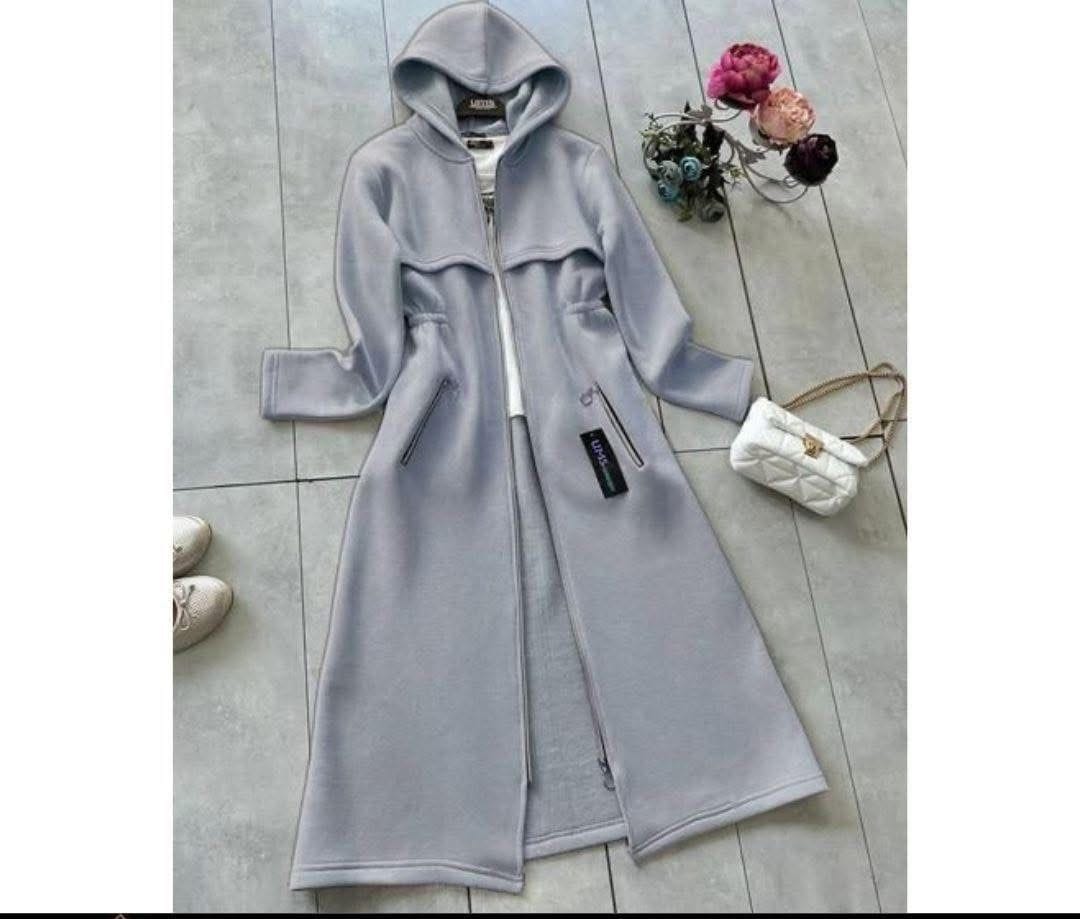 Hellow Winter Oversize Long Hooded Fleece Upper
