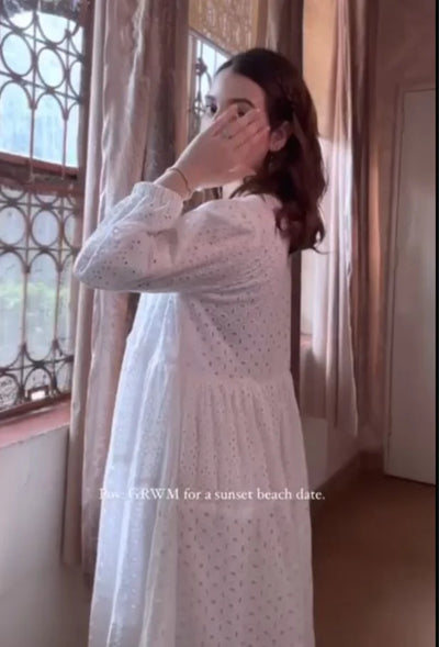 Chicken Kari White Frock