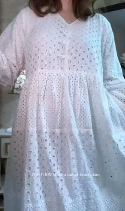 Chicken Kari White Frock