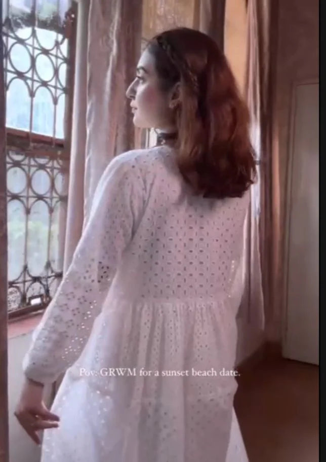 Chicken Kari White Frock