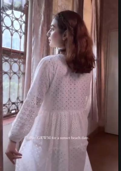 Chicken Kari White Frock