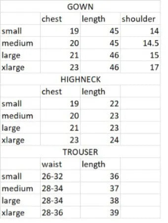 Printed Gown 3PC-Set