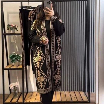 Printed Gown 3PC-Set