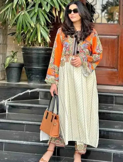 Digital Printed Long Kurta Set